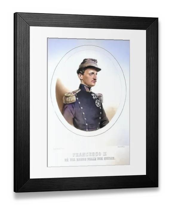 Framed Print : Francis II (Sicily), 1836-1894