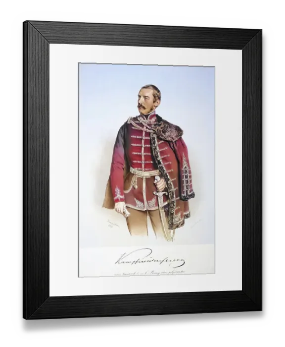 Framed Print : Franz Kampfmueller, Historic, digitally restored reproduction from a 19th century original
