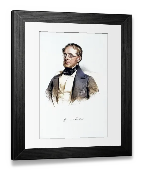 Framed Print : Franz Graf Linden (1804-1895), Wuerttemberg Minister of the Interior