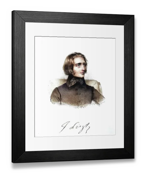 Framed Print : Franz Liszt, born on 22 October 1811 in Raiding Framed Print : Franz Liszt, born on 22 October 1811 in Raiding