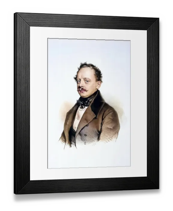 Framed Print : Friedrich Adolf Drachenfels (1795-1863)