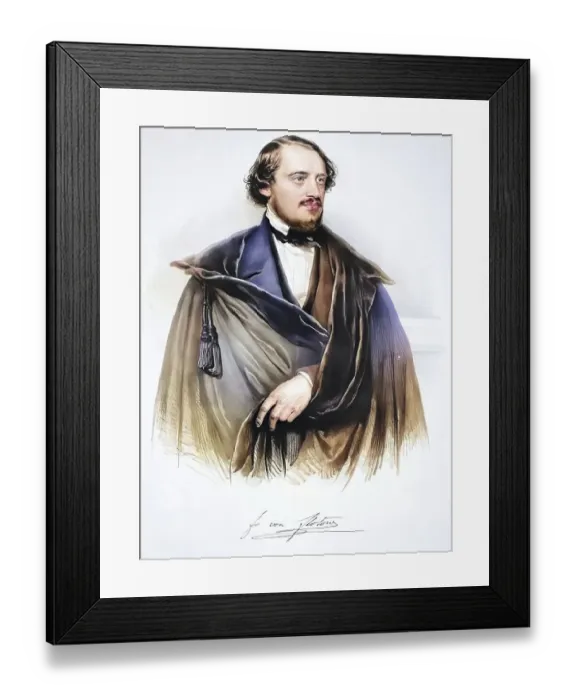 Framed Print : Adolf Ferdinand Friedrich von Flotow (born 27 April 1812 in Teutendorf)
