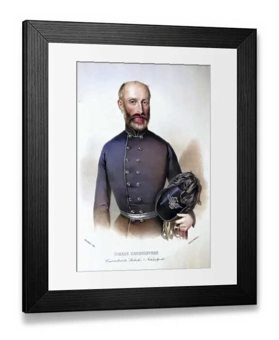 Framed Print : Johann Baumgartner, Commander of the Ljubljana National Guard