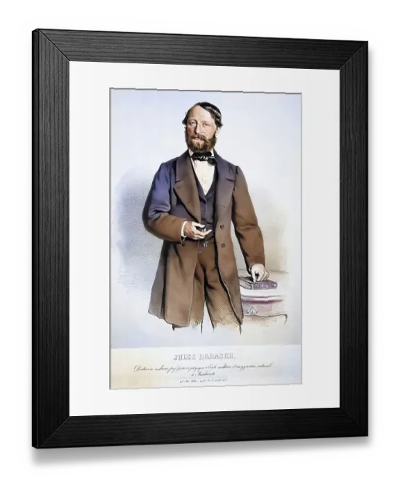 Framed Print : Iuliu Barasch, also Julius (born 9 June 1815 in Brody)