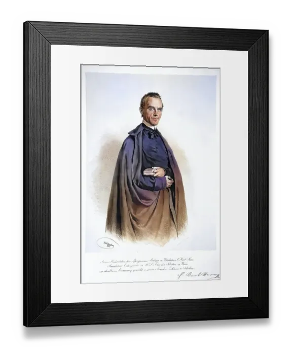Framed Print : Karl Stern (1815-1901), Benedictine priest at the Schottenkloster monastery in Vienna