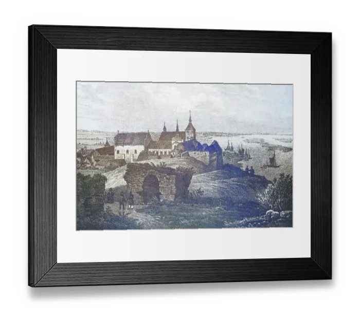 Framed Print : Historical view, 19th century, of the town of Graudenz Framed Print : Historical view, 19th century, of the town of Graudenz