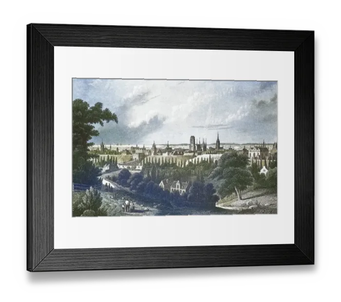 Framed Print : Historical view, 19th century, of the city of Danzig