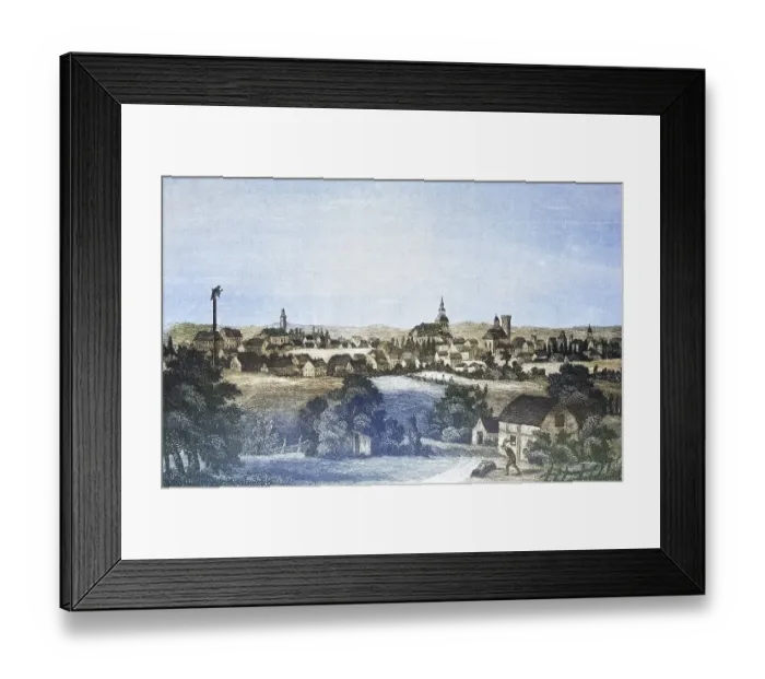 Framed Print : Historical view, 19th century, of the town of Stolp Framed Print : Historical view, 19th century, of the town of Stolp