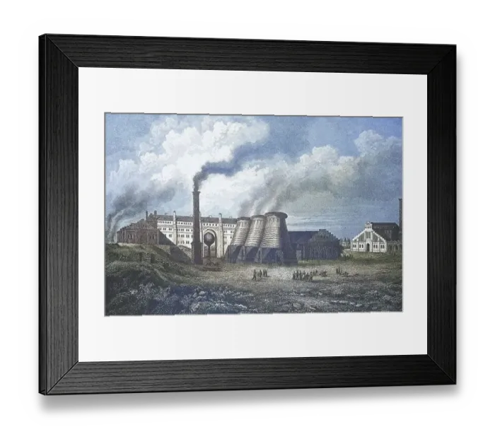 Framed Print : Historical view, 19th century, of the town of Koenigshuette Framed Print : Historical view, 19th century, of the town of Koenigshuette