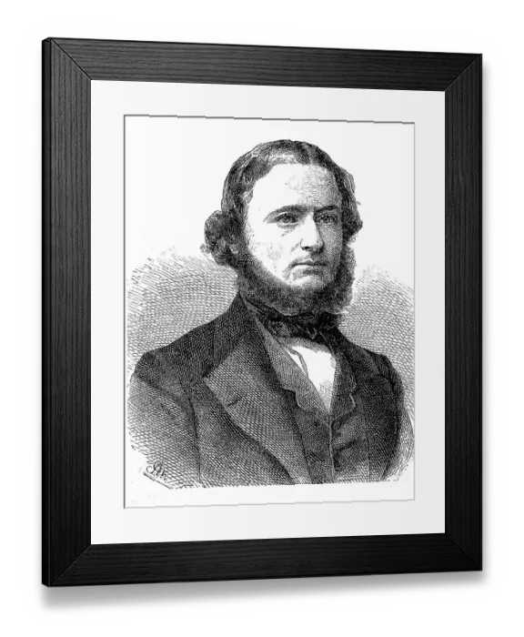 Framed Print : Gustav Robert Kirchhoff, 12 March 1824 Framed Print : Gustav Robert Kirchhoff, 12 March 1824