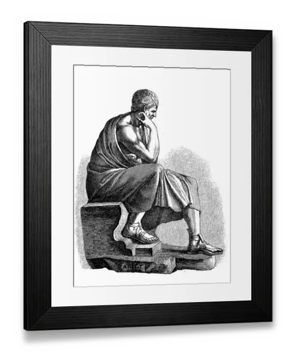 Framed Print : Aristotle, 384 BC, 322 BC, a Greek polymath