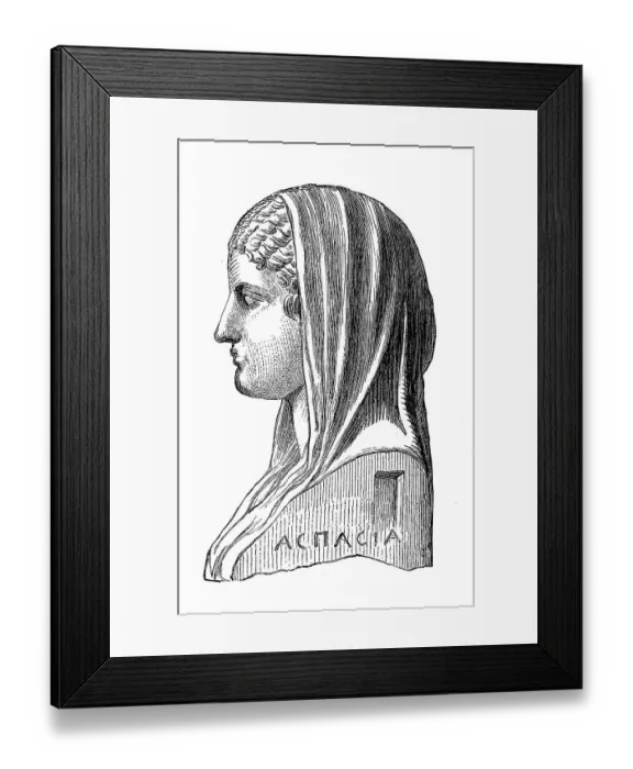 Framed Print : Aspasia, c. 470 BC, c. 420 BC, a Greek philosopher