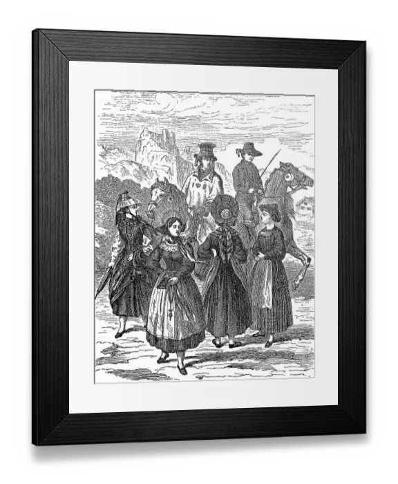 Framed Print : Folk traditional costume from the Algau Framed Print : Folk traditional costume from the Algau