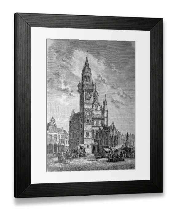 Framed Print : Town Hall and Belfry of Aalst, Alost
