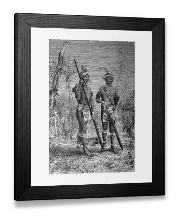 Framed Print : Indians in the Amazon region, Brazil