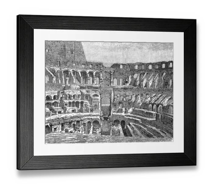 Framed Print : Amphitheatre, interior of the Colosseum in Rome Framed Print : Amphitheatre, interior of the Colosseum in Rome