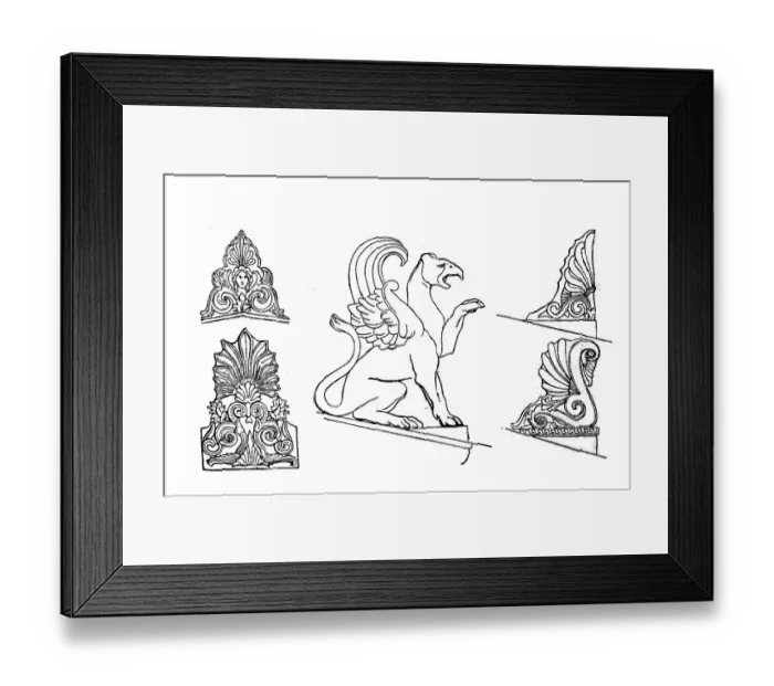 Framed Print : The acroterion, acroter, acroteren