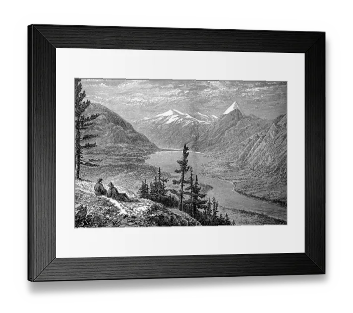 Framed Print : The Athabasca River in the province of Alberta in Canada in 1880 Framed Print : The Athabasca River in the province of Alberta in Canada in 1880