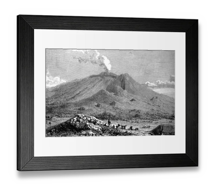 Framed Print : Mount Etna in Sicily, Italy, in 1881 Framed Print : Mount Etna in Sicily, Italy, in 1881