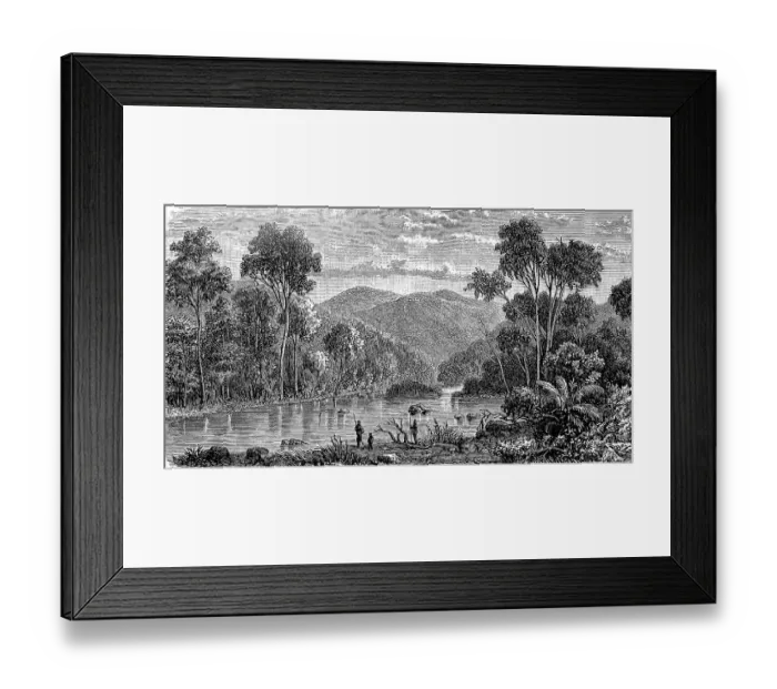 Framed Print : Landscape in the Omeo Mountains in the state of Victoria in Australia
