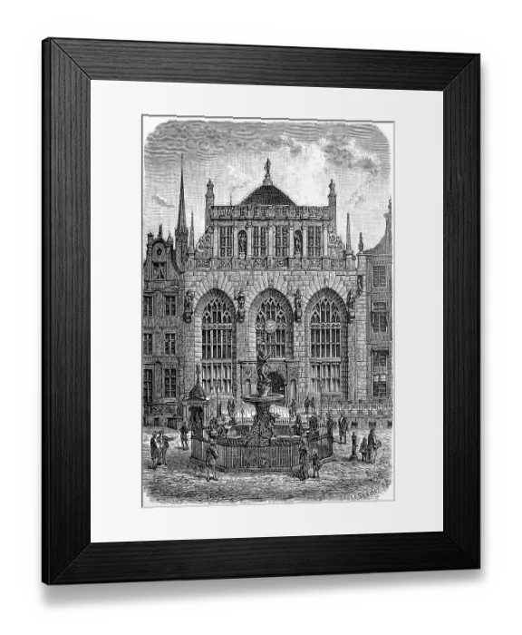 Framed Print : The Artus Court in Danzig, Gdansk Framed Print : The Artus Court in Danzig, Gdansk