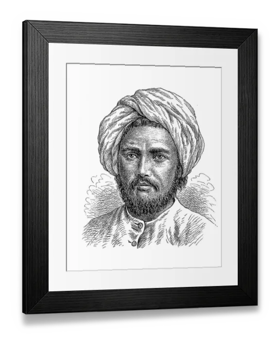 Framed Print : Types of Asian peoples, Hindu from India  /  Types of Asian peoples