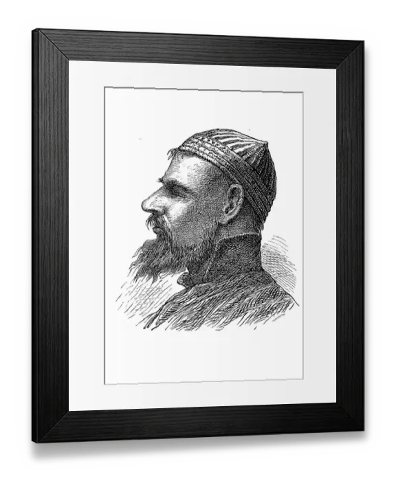 Framed Print : Types of Asian peoples, Kirghiz