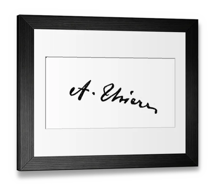 Framed Print : Signature, handwriting by A. Thiers Framed Print : Signature, handwriting by A. Thiers