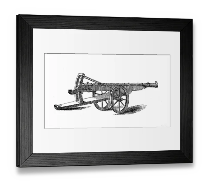 Framed Print : Cannon, Burgundian serpentine from the artillery of Charles the Bold  /  Kanone