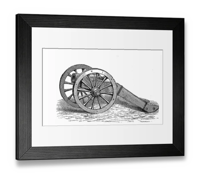 Framed Print : Howitzer from the 18th century Framed Print : Howitzer from the 18th century