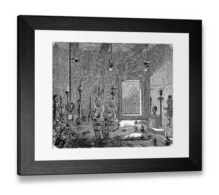 Framed Print : Interior of a fetish temple of the Ashanti tribe Framed Print : Interior of a fetish temple of the Ashanti tribe