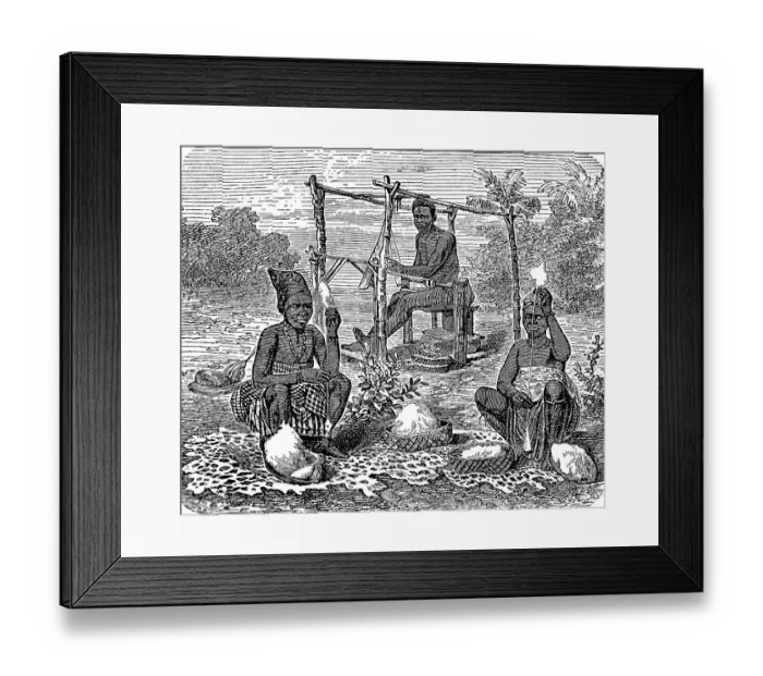 Framed Print : Spinning and weaving woman from the Ashanti tribe Framed Print : Spinning and weaving woman from the Ashanti tribe