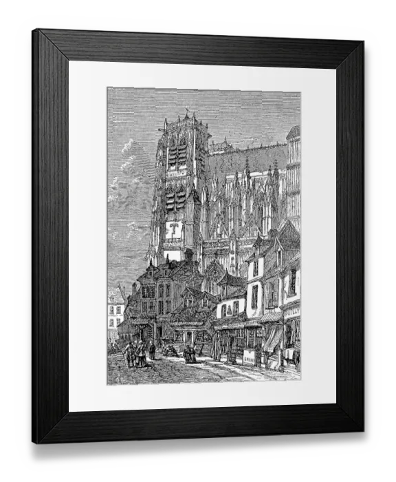 Framed Print : Collegiate church of St Vulfran in Abbeville