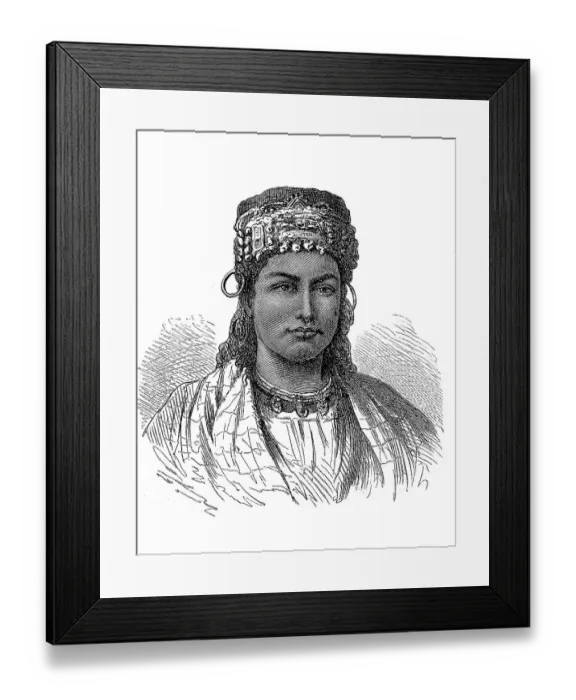 Framed Print : Woman of the Kabyle tribe, Berber