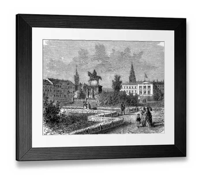 Framed Print : The King's Garden in Koenigsberg in Prussia