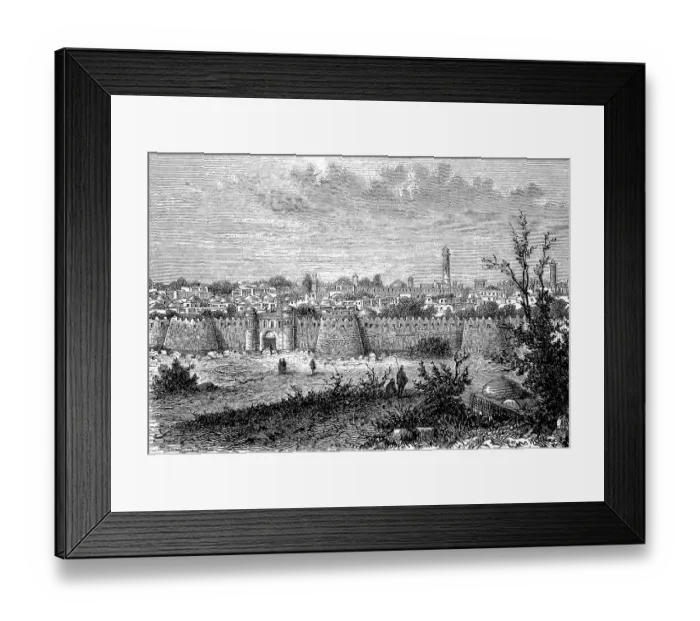 Framed Print : Xiva or Khiva, Khiwa, an oasis town in Uzbekistan