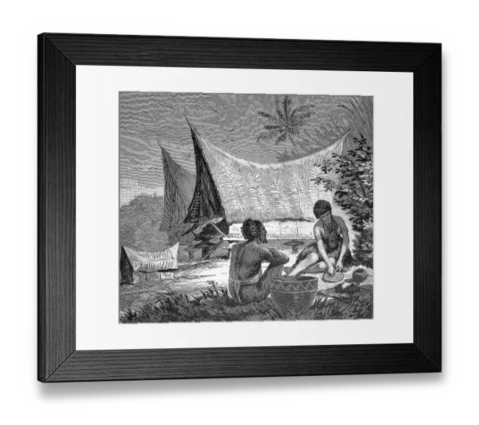 Framed Print : Houses and tombs in house form on Ehas