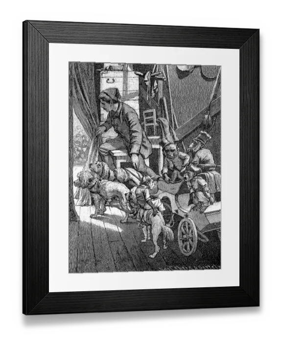 Framed Print : In the monkey theatre, theatre