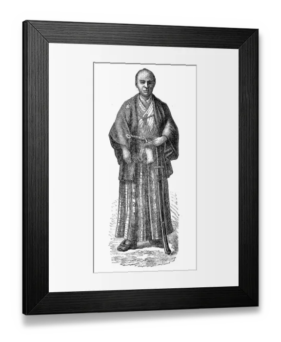 Framed Print : Japan in the late Middle Ages, High official in professional dress