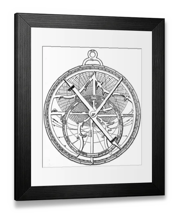 Framed Print : The Horoscope of Wallenstein, Astrology