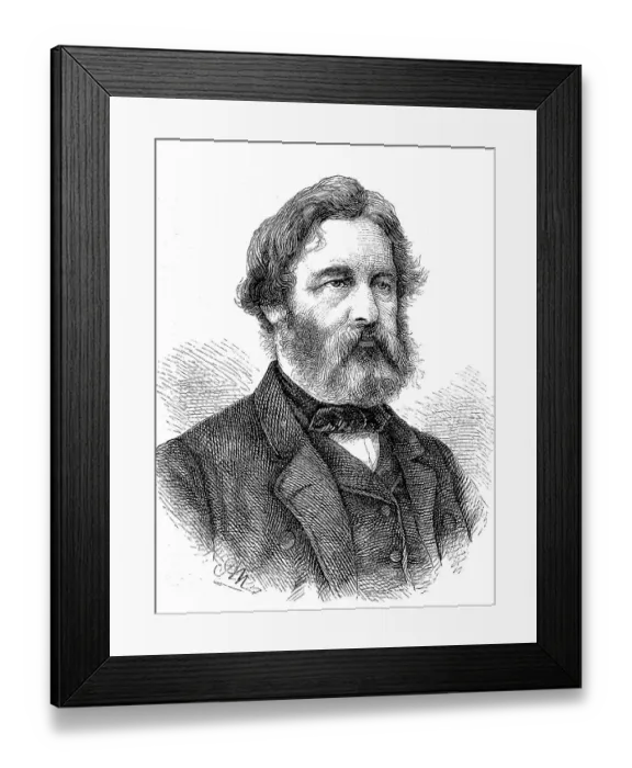 Framed Print : Henry Wadsworth Longfellow, 27 February 1807