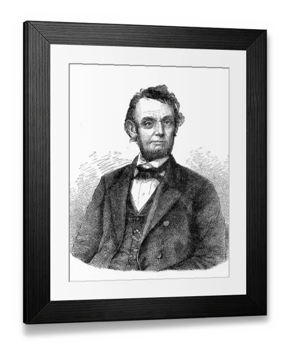 Framed Print : Abraham Lincoln, 12 February 1809 Framed Print : Abraham Lincoln, 12 February 1809