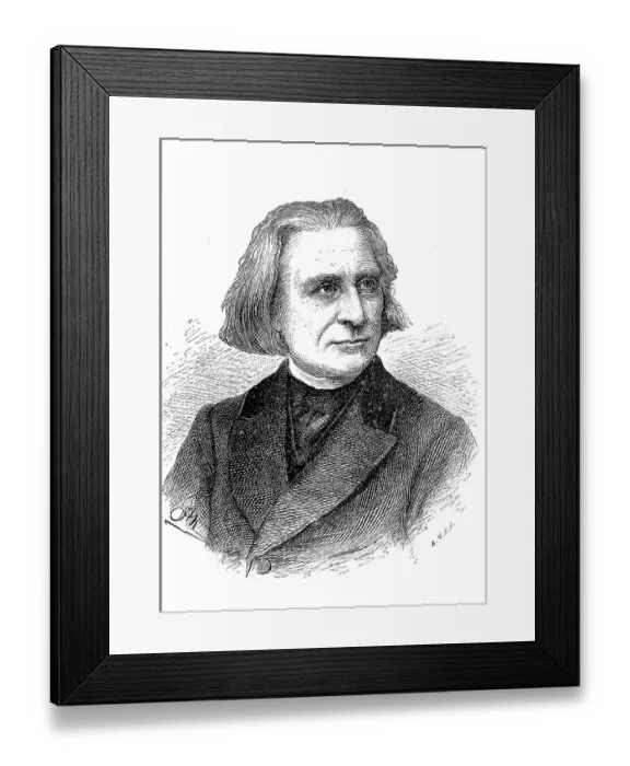Framed Print : Franz Liszt, 22 October 1811, 31 July 1886