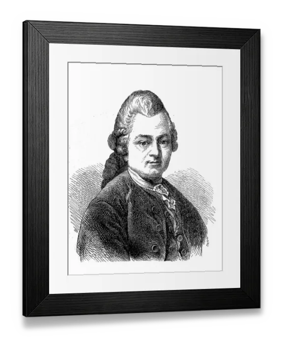 Framed Print : Gotthold Ephraim Lessing, 22 January 1729