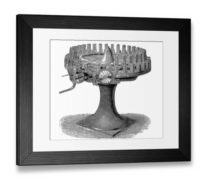 Framed Print : Typesetting machine from Mackie Framed Print : Typesetting machine from Mackie