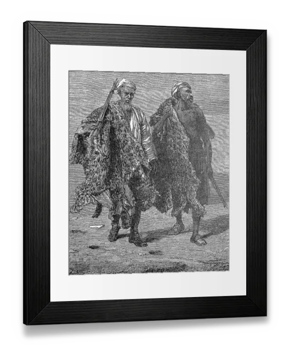 Framed Print : Fur traders from Arabia with their wares