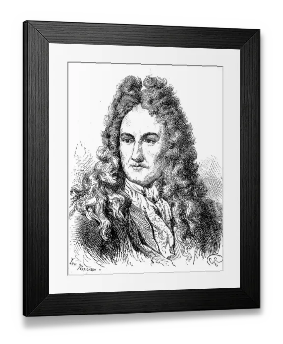 Framed Print : Gottfried Wilhelm Leibniz, 1 July 1646