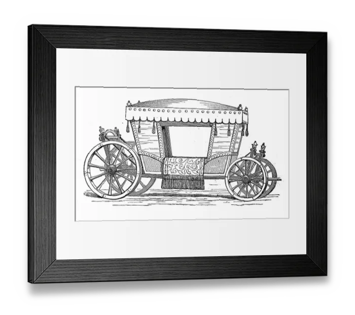 Framed Print : Carriage, from the time of 1610