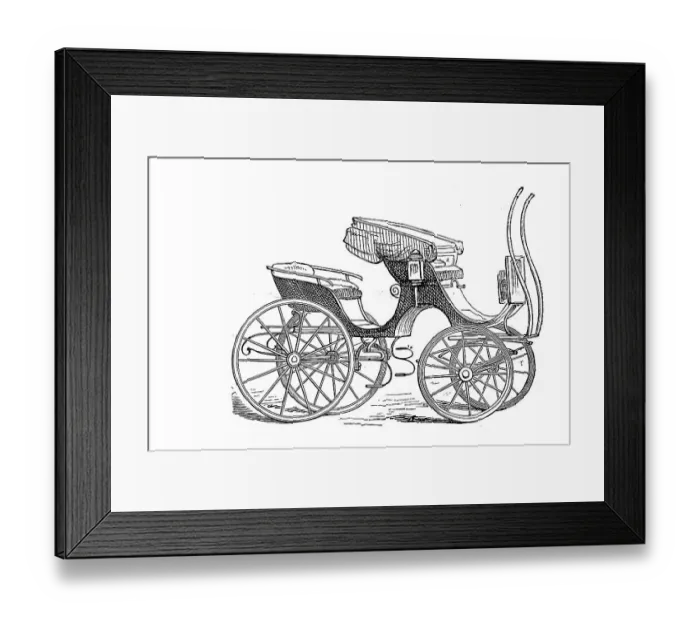 Framed Print : Carriage, phaeton, gentleman's carriage