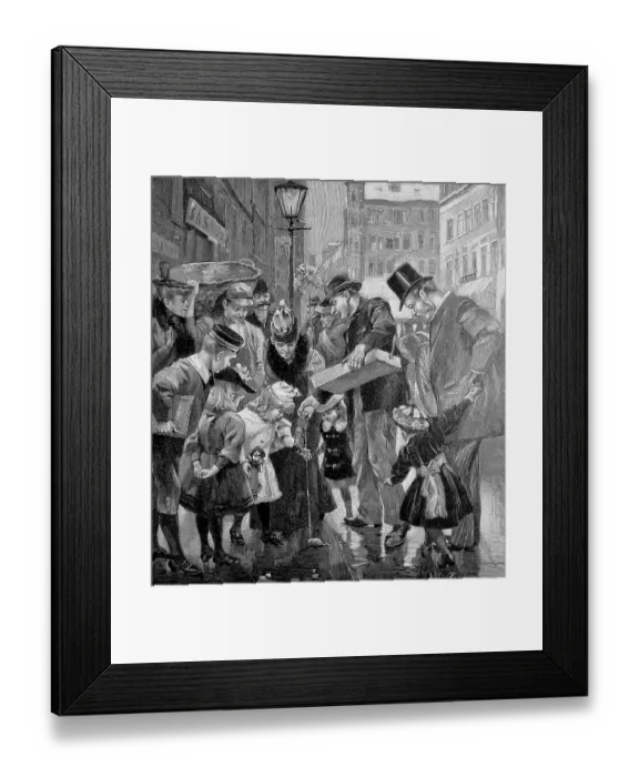 Framed Print : Toy seller in the street life of Berlin